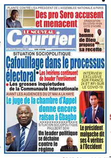 Le Nouveau Courrier n°2116 – du Mercredi 13 mai 2020