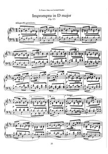 Partition complète, Impromptu en D major, op. 17, Scharwenka, Xaver