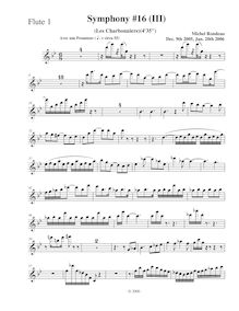 Partition flûte 1, Symphony No.16, Rondeau, Michel