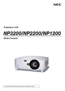 Notice Projecteur NEC  NP3200