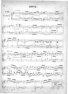 Partition , Sortie, Cinquante pièces d orgue, 1e  (1-25), Batiste, Edouard