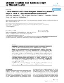Clinical and Social Outcomes five years after closing a mental hospital: a trial of cognitive behavioural interventions