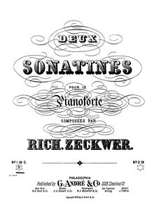 Partition Sonatina No.1 en C major, 2 Sonatines, Zeckwer, Richard