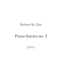 Partition complète, Piano Sonata No.3, St. Clair, Richard