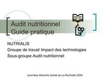 Audit nutritionnel Guide pratique