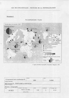 Histoire - Géographie 2002 BEP - Métiers de la comptabilité