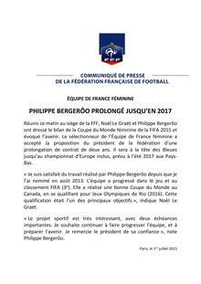 Equipe de France féminine : Philippe Bergerôo prolongé jusqu en 2017