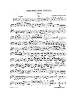 Partition Book 5, Op.28, Charakteristische Tonbilder für Violine und Klavier