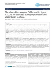 The chemokine receptor CXCR4 and its ligand CXCL12 are activated during implantation and placentation in sheep
