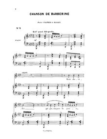 Partition complète, Chanson de Barberine, F minor, Delibes, Léo