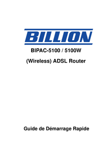 Notice ADSL Billion  BiPAC 5100W