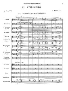 Partition Complete Orchestral Score, Symphony No.3, Op.11, B♭ minor