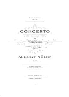 Partition de piano et partition de violoncelle, violoncelle Concerto par August Nölck