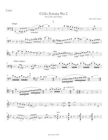 Partition de violoncelle, violoncelle Sonata No.2, Dunn, Bart