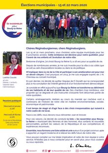 Municipales 2020 à Bourg-la-Reine-Publications "se rassembler"