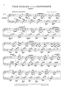 Partition complète (filter), 4 chansons pour piano, Op.6