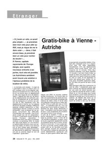 Gratis-bike à Vienne - Autriche