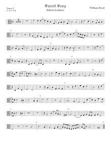 Partition ténor viole de gambe 2, alto clef, Cantiones Sacrae I