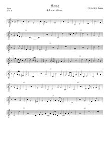 Partition viole de basse, octave aigu clef, Secular travaux, Isaac, Heinrich