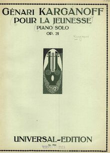 Partition couverture couleur, Fur die Jugend, Op.21, 10 Leichte Klavierstücke