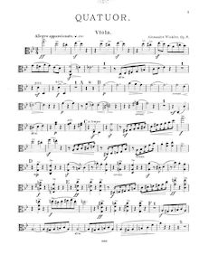 Partition de viole de gambe, Piano quatuor, Op.8, G minor