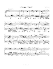 Partition complète, Prelude No. 5 pour Piano, Hedien, Mark