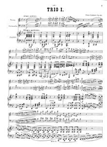 Partition de piano, Trio en B-flat pour Piano, violon et violoncelle, D.898 par Franz Schubert