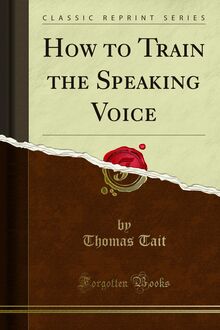 How to Train the Speaking Voice