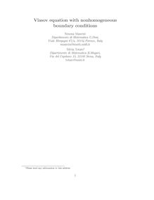 Vlasov equation with nonhomogeneous boundary conditions