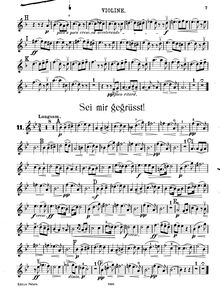 Partition de violon, Sei mir gegrüsst!, D.741 (Op.20 No.1)