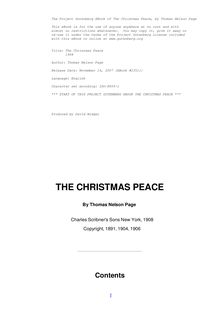 The Christmas Peace - 1908