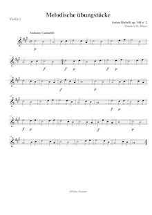 Partition violons I, 28 Melodische übungstücke, Melodic Practice Pieces