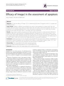 Efficacy of ImageJ in the assessment of apoptosis