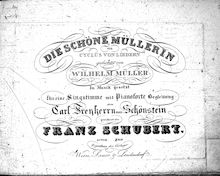 Partition Heft 2 (Nos.5 to 9), Die Schöne Müllerin, D.795, MüllerliederThe Maid of the Mill
