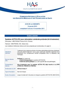 Kit d'extension pour le système ACTIVA RC à lire en Document, Has ...