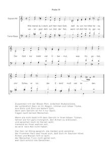 Partition Ps.10: Wie meinst du s doch, ach Herr, mein Gott, SWV 106, Becker Psalter, Op.5
