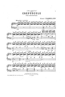 Partition complète, Crépuscule, Op.18, Piece caracteristique, G♭ major