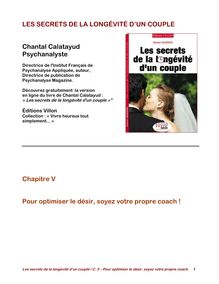 LES SECRETS DE LA LONGÉVITÉ D UN COUPLE Chantal Calatayud ...