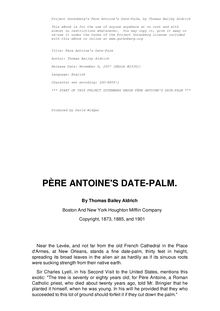 Père Antoine s Date-Palm
