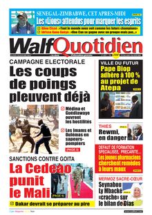 Walf Quotidien n°8937 – Lundi 10 janvier 2022