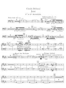 Partition basson 1/2, 3, Debussy, Claude