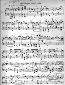 Partition , Intermezzo scherzando, Sonate für Klavier zu 2 Händen, Op. 26