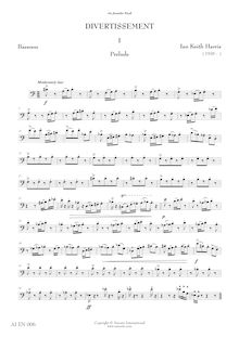 Partition basson, Divertissement en Seven mouvements, Harris, Ian Keith