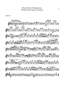 Partition flûte 1, 2 (doubles on Piccolo), 3, Eugene Onegin, Евгений Онегин ; Yevgeny Onegin ; Evgenii Onegin