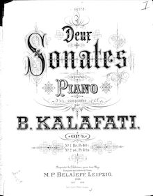 Partition Sonata No.1 en D Major, 2 Piano sonates, Op.4, Deux Sonates pour Piano
