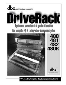 Notice Instruments de musique DBX  DriveRack