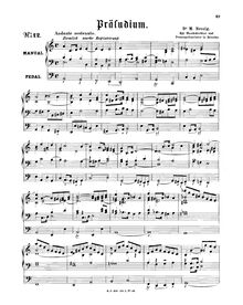 Partition complète, Prelude en A minor, Brosig, Moritz
