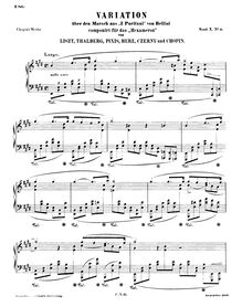 Partition complète, Variation No.6 en E from pour Hexameron, Chopin, Frédéric par Frédéric Chopin