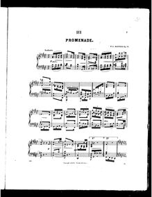 Partition , Promenade,  en A minor, Op.16, A minor, Ritter, Frédéric Louis