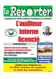 Le Reporter n°283 - Mercredi 01 Avril 2020